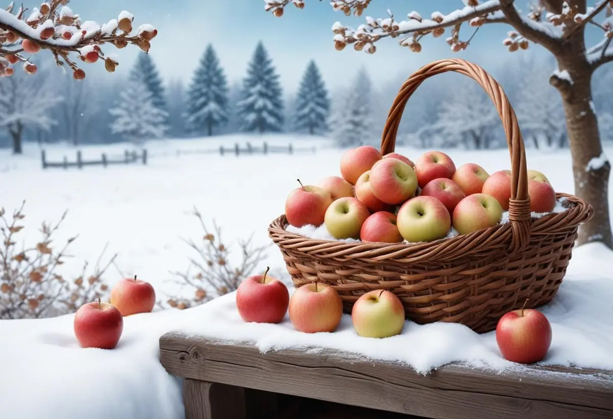 Vinteräpplen – den perfekta frukten för kalla dagar! illustration